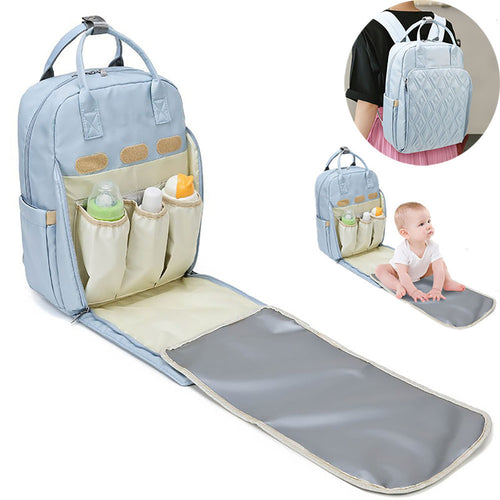 HIDETEX Wickeltaschen-Rucksack, vielseitige große Reise-Wickeltasche mit tragbarer Wickelunterlage für Mütter, Väter, wasserdichte Unisex-Babytasche für Jungen und Mädchen