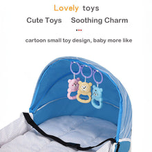 Cargar imagen en el visor de la galería, Cuna antipresión plegable conveniente Hidetex en la cama - Cuna de viaje para bebés recién nacidos