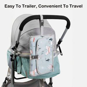 Hidetex - Cambiador de pañales portátil para bebé, impermeable, bolsa de almacenamiento portátil para pañales de tela Oxford