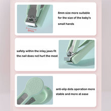 Load image into Gallery viewer, Hidetex Baby Nail Kit, 4-in-1 Baby Nail Care Set with Cute Case, Baby Nail Clippers, Scissors, Nail File &amp; Tweezers, Baby Manicure Kit and Pedicure kit for Newborn, Infant, Toddler