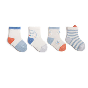 Hidetex Baby Unisex Baby Cotton Rich Newborn and Terry Calcetines (4 pares)