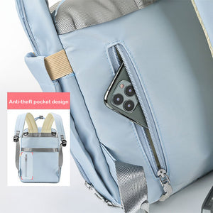 Mochila para pañales HIDETEX, bolsa de pañales de viaje grande y versátil con cambiador portátil para mamás y papás, bolsa de bebé unisex impermeable para niños y niñas