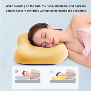 Hidetex Cervical Memory Foam Pillows: Neck Support Pillows for Sleeping - Side Sleeper Pillow for Shoulder Pain | Contour Support Bed Pillow for Side Back Stomach Sleepers