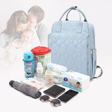 Laden Sie das Bild in den Galerie-Viewer, HIDETEX Wickeltaschen-Rucksack, vielseitige große Reise-Wickeltasche mit tragbarer Wickelunterlage für Mütter, Väter, wasserdichte Unisex-Babytasche für Jungen und Mädchen