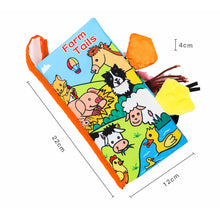 Cargar imagen en el visor de la galería, Hidetex Ocean, Farm and Jungly Tail Baby Juguete de educación temprana, libro de tela arrugada de actividades para niños pequeños, bebés y niños perfecto para bebés (3 paquetes)