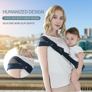 Hidetex Kleinkindtrage, ergonomische Babytrage mit verstellbarem Riemen, weicher Polsterung und rutschfestem Hüftsitz, perfekt für Säuglinge und Kleinkinder
