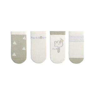 Hidetex Baby Unisex Baby-Socken für Neugeborene und Frottee mit hohem Baumwollanteil (4 Paar)